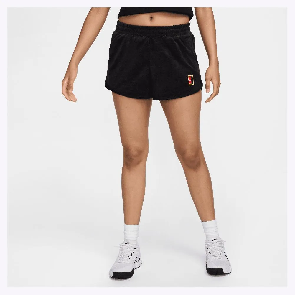 Womens Heritage Mid-Rise Tennis Shorts Black