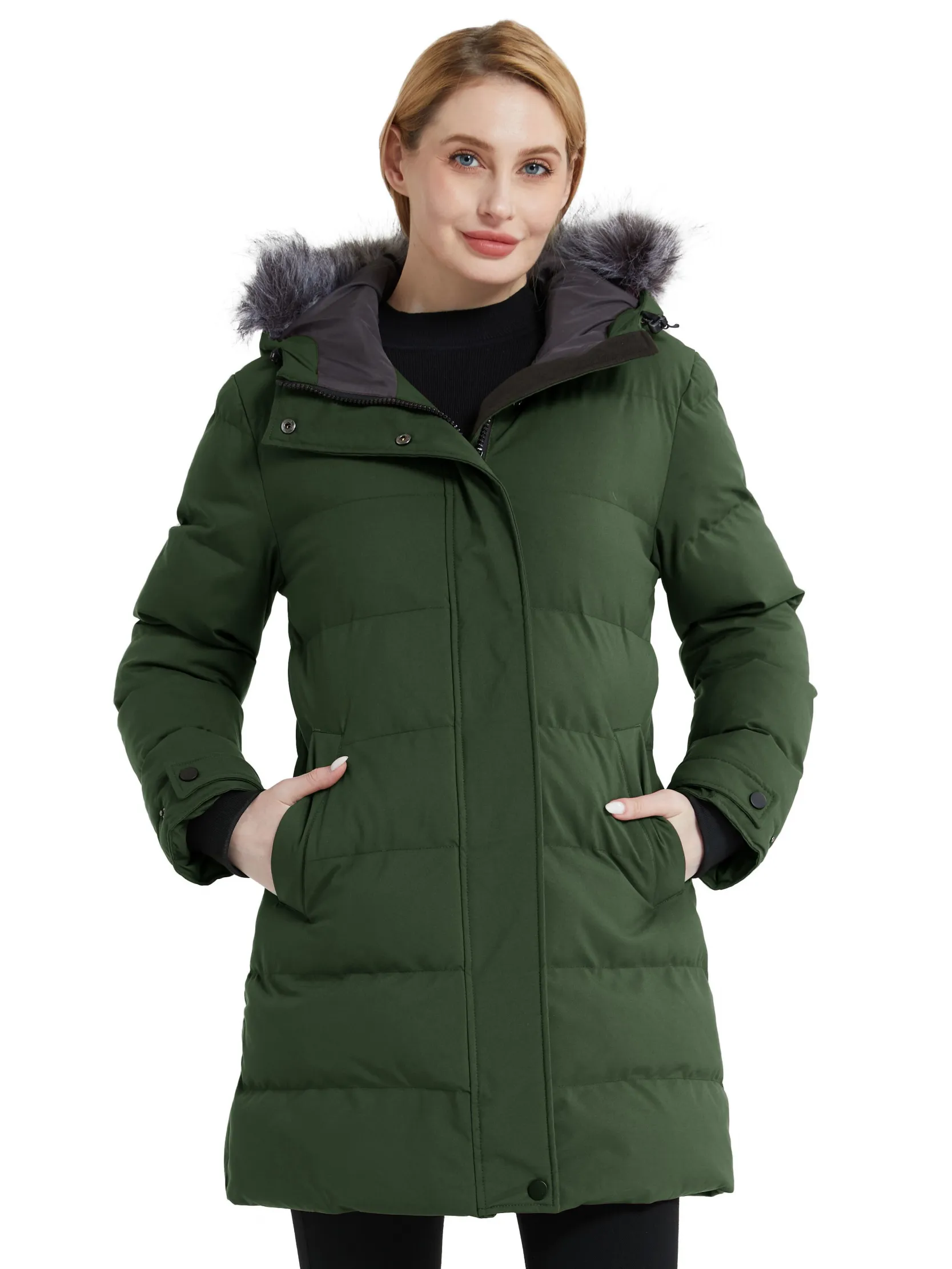 Women's Long Quilted Winter Coat