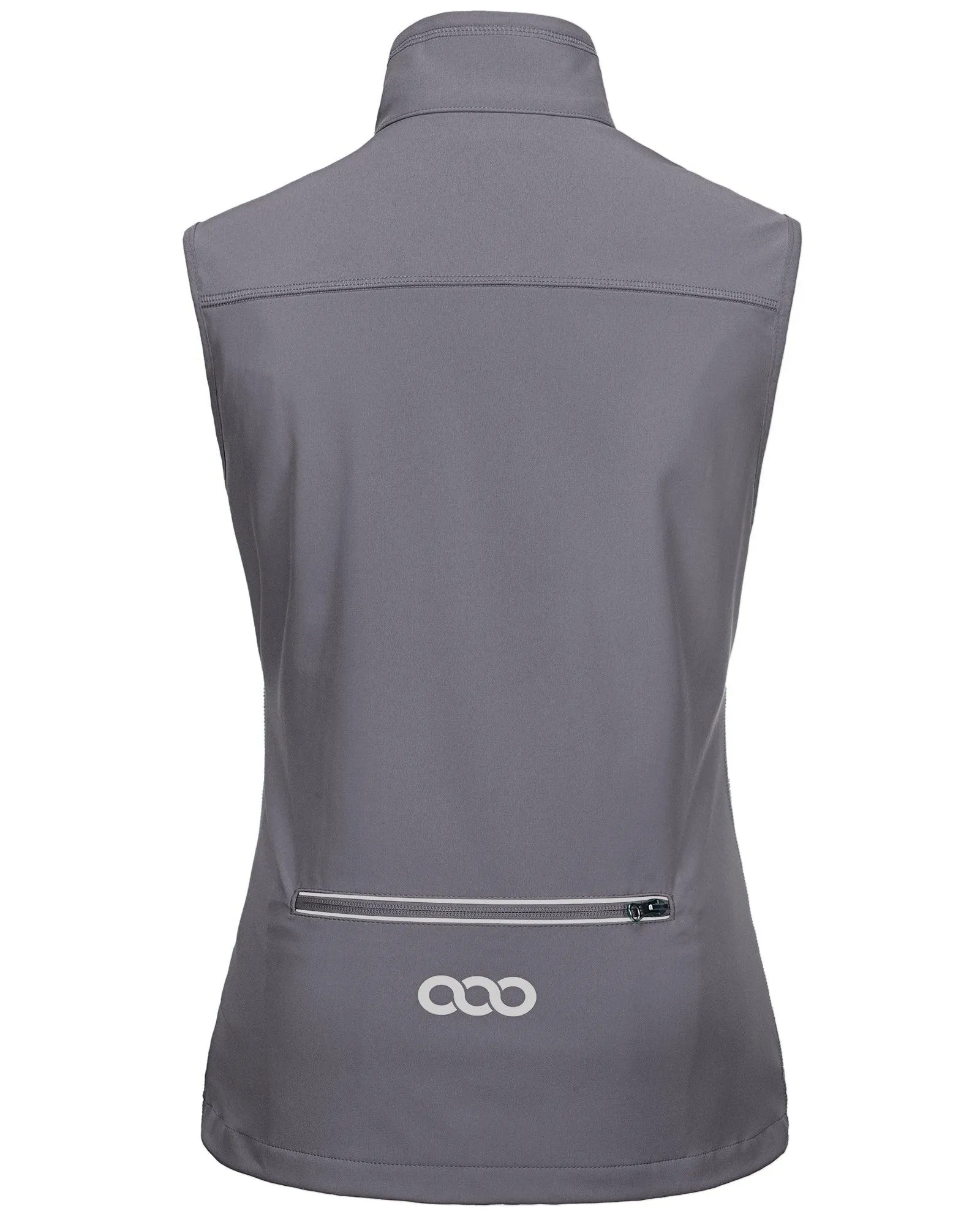 Women's Windproof Vest Outerwear with 6 Pockets and Reoflective Design: 0.77lbs 10000mm W/P index 10000 Level Breathable