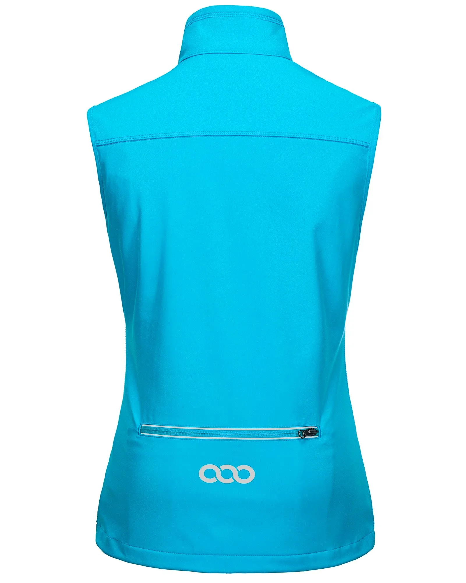 Women's Windproof Vest Outerwear with 6 Pockets and Reoflective Design: 0.77lbs 10000mm W/P index 10000 Level Breathable