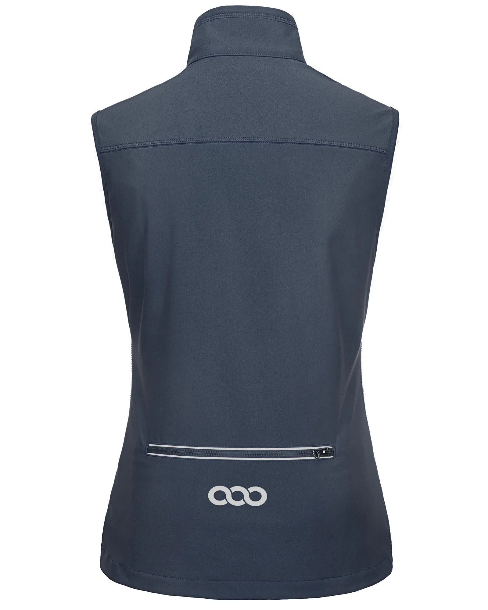 Women's Windproof Vest Outerwear with 6 Pockets and Reoflective Design: 0.77lbs 10000mm W/P index 10000 Level Breathable