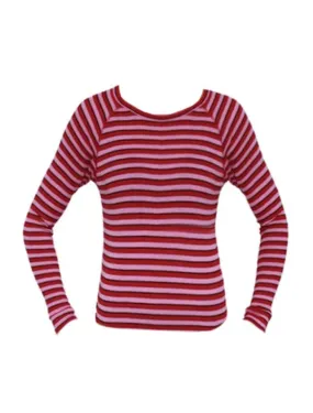 XTM Kids Thermal Long Sleeve Shirt | Pink Stripe