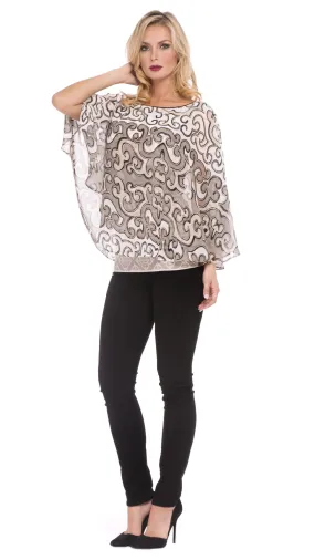 Z Bailey Chiffon Poncho Top