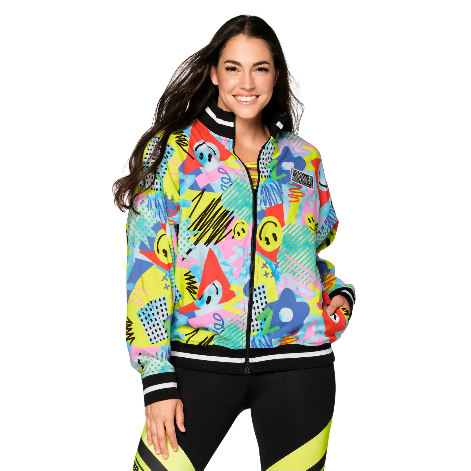 Zumba Fun And Happy Zip-Up Track Jacket