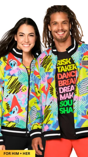 Zumba Fun And Happy Zip-Up Track Jacket