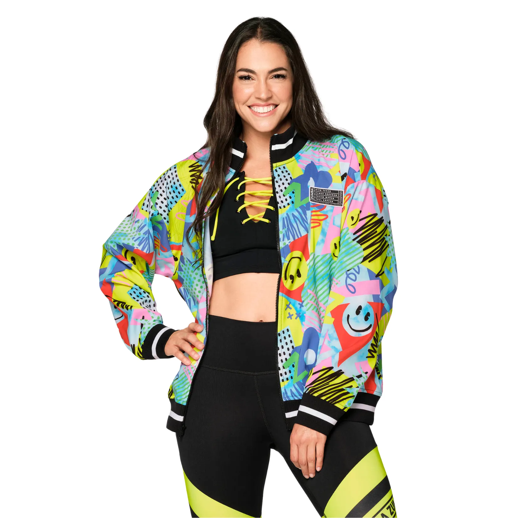 Zumba Fun And Happy Zip-Up Track Jacket